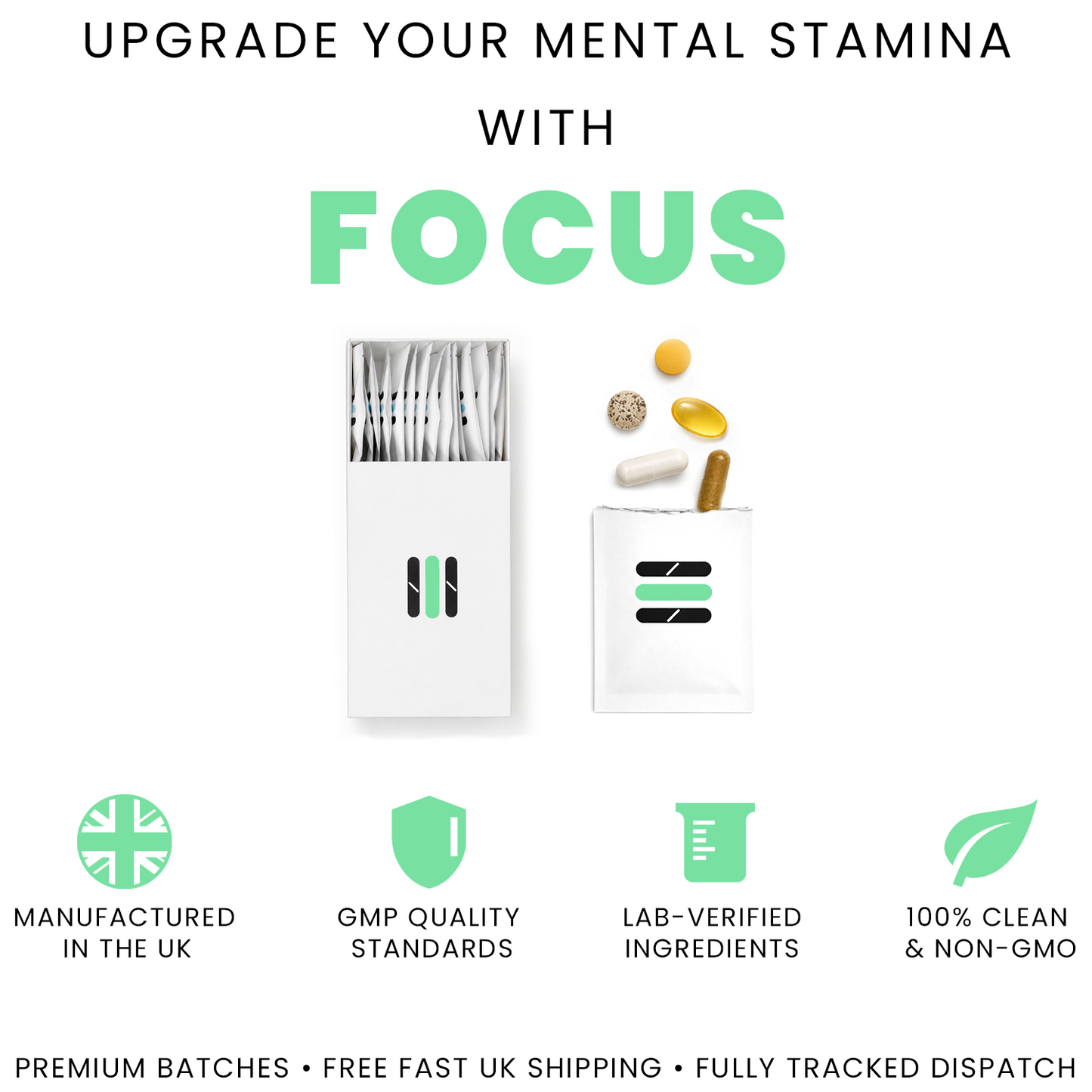 Focus Daily Supplement Sachets | Supplestack®