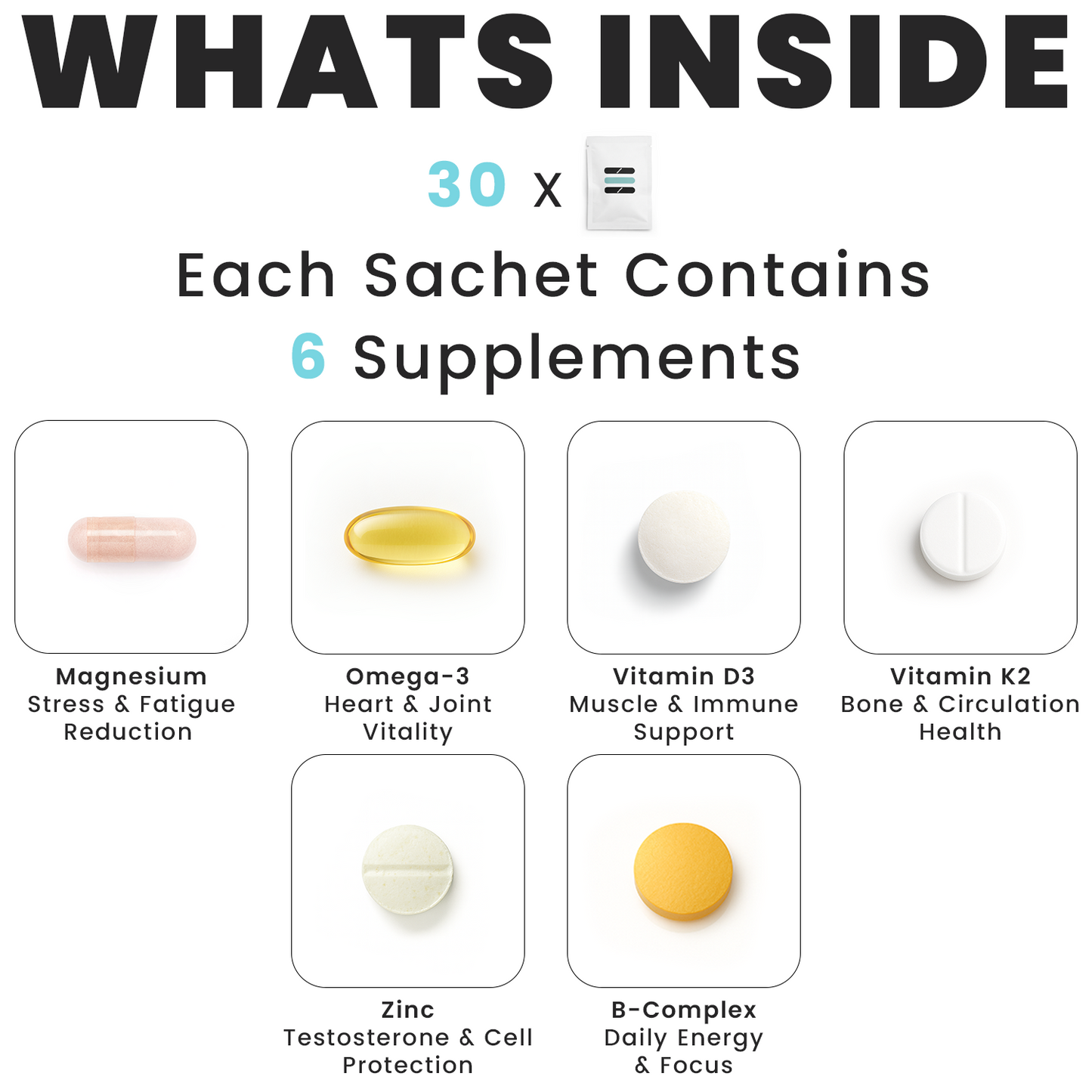 Men’s Essentials Daily Supplement Sachets | Supplestack®
