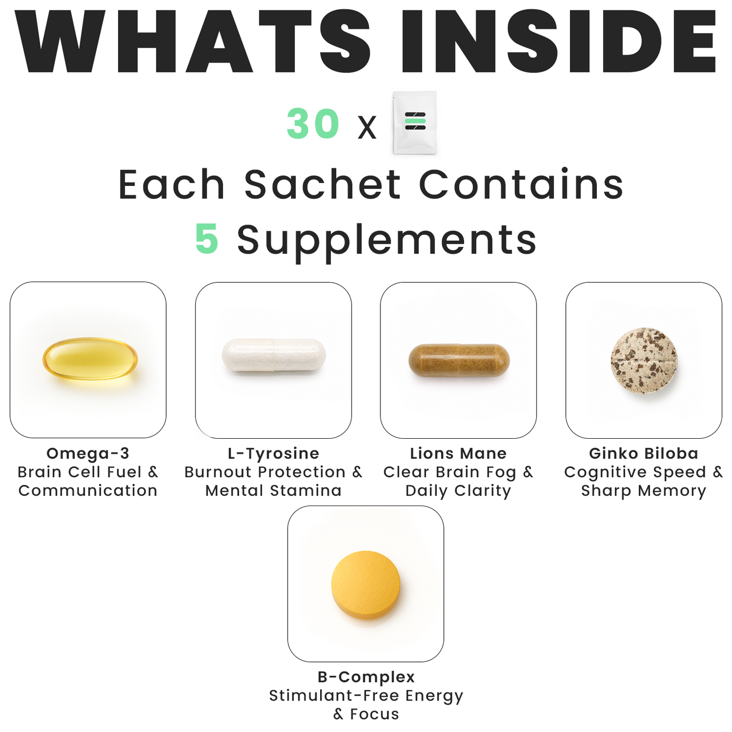 Focus Daily Supplement Sachets | Supplestack®