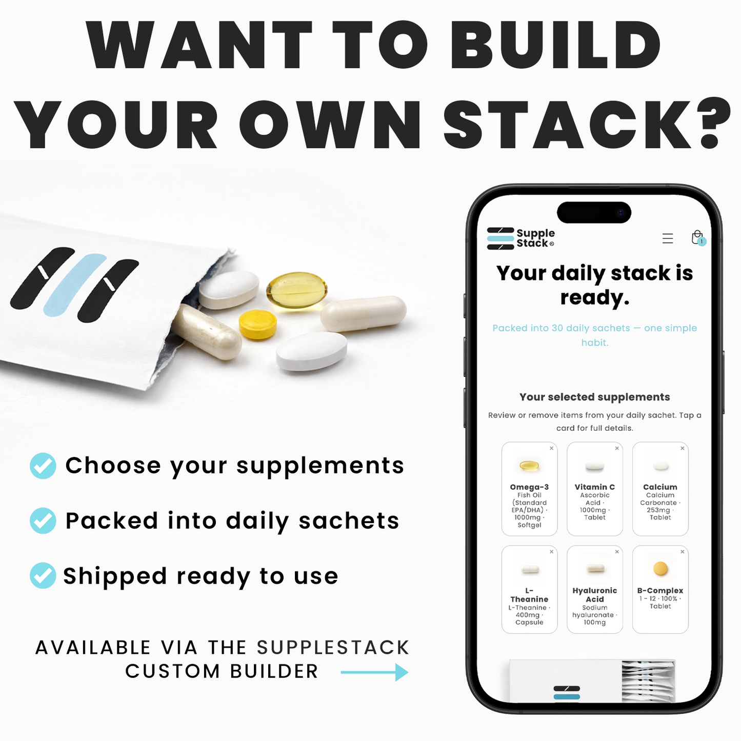 Men’s Essentials Daily Supplement Sachets | Supplestack®